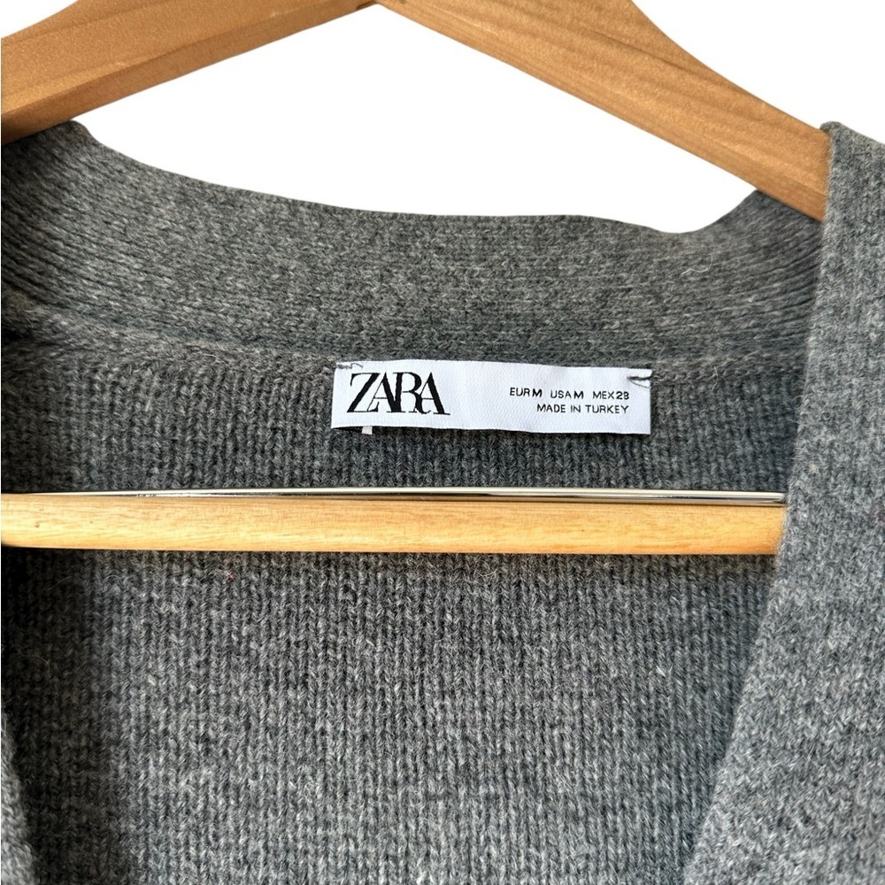 Zara Gray V-Neck Women's Sweater - Picture 5 of 5